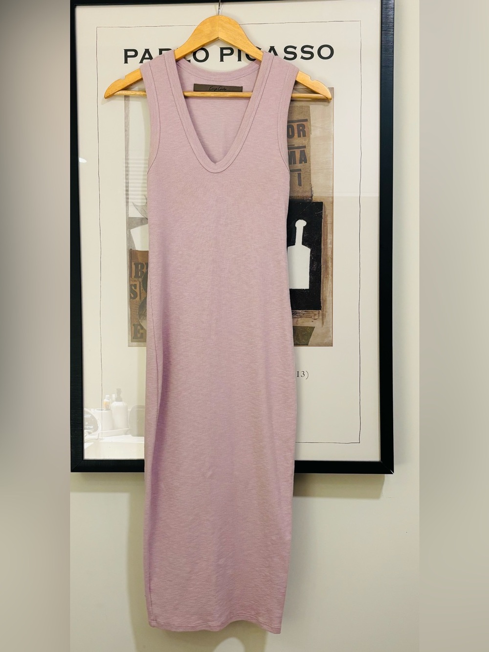 Enza Costa light purple sleeveless silk blend dress size XS